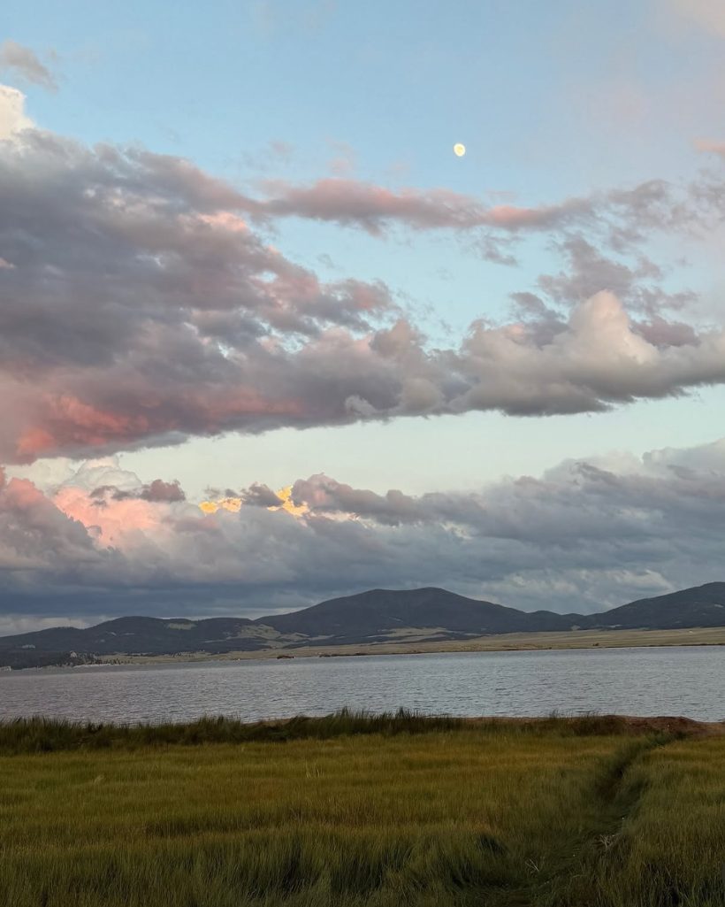 Moonrise over the lake
